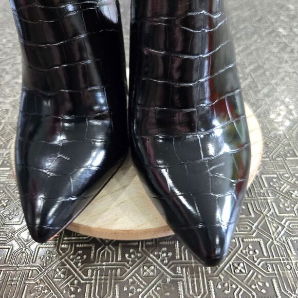 🐢 Aldo High Heel Mule- Block Heel-Croc embossed Size 6 - Picture 11 of 16